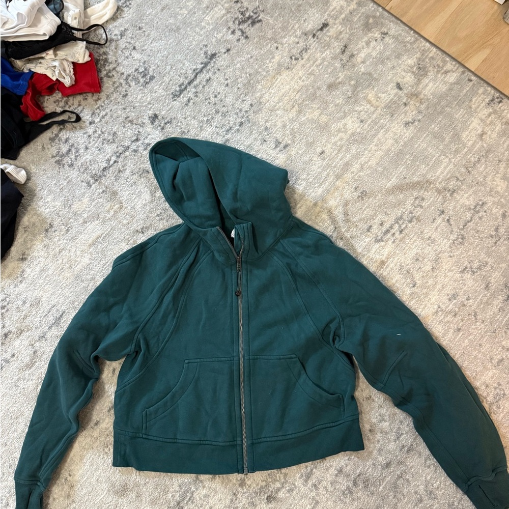 Lululemon Dark Green Scuba Full Zip